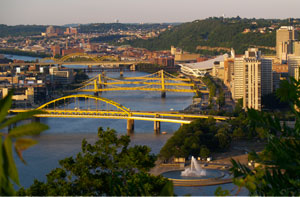  Steel City of Pittsburgh Bridges 412 - Black and