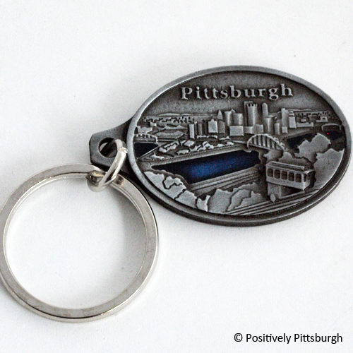 Pewter City Keychain