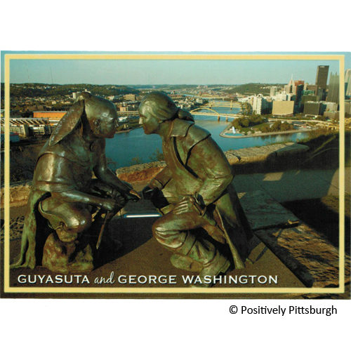 Guyasuta and George Washington Postcard