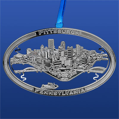 Pittsburgh Point Ornament Silver