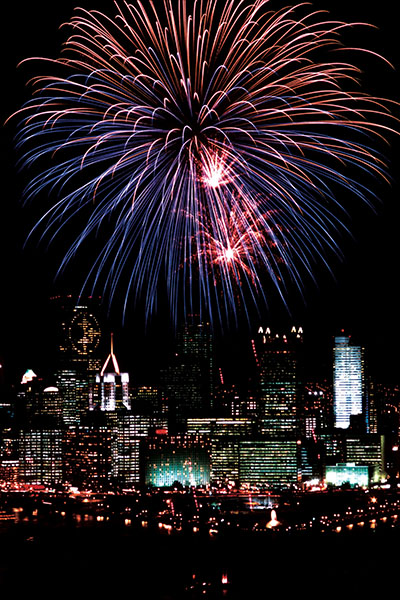 Fireworks at PNC Park. Brad catches them perfectly! Submitted with the  Pittsburgh Beautiful App!