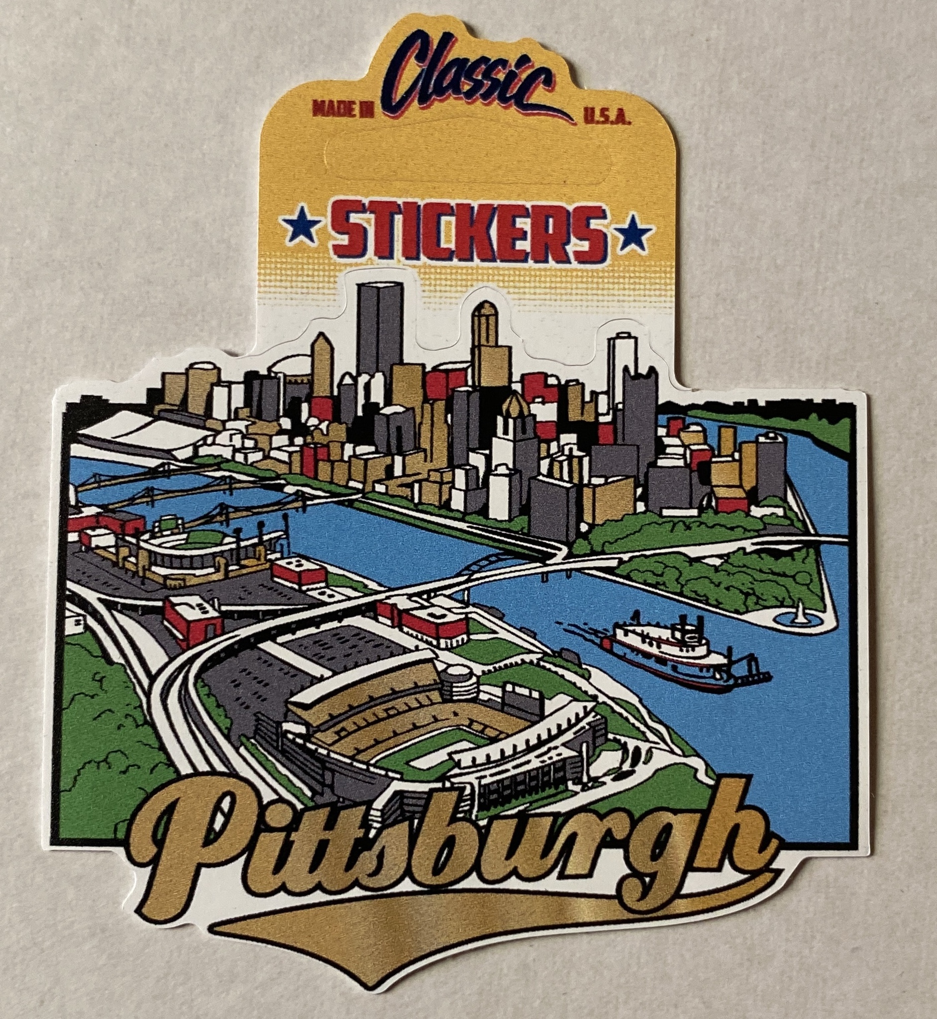 Aerial View of Pgh Sticker